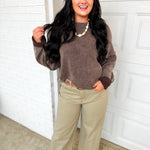 Cotton Twill Wide Leg Pants - Grey - Lace and Grace Boutique