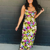 Morning Dew Cowl Neck Slit Maxi Dress - Violet Orchid - Lace and Grace Boutique