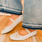 The Logan Woven Ballet Flat - Beige