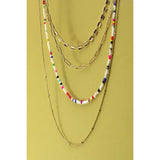 Beaded Layer Necklace - Multicolor - Lace and Grace Boutique