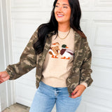 Mallard Duck Leopard Detail Knit Sweater - Oatmeal