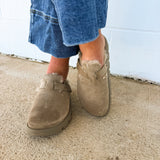 Birkenstock Boston Pap Chunky Shearling Clog - Taupe