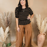 Effortless Elegance Wide-Leg Pants - Tawny Brown