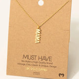 Gold Dipped Mama Pendant Necklace - Lace and Grace Boutique