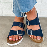 Birkenstock Arizona Pap Flex Platform Sandal - New Navy