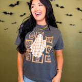 Be The Light Quilted Ghost Graphic Tee - Pepper