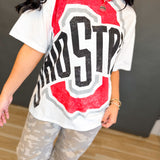 Ohio State Logo Oversized Tee - White