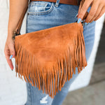 BedStu Silverrock Fringe Crossbody - Tan DD - Lace and Grace Boutique