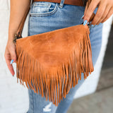 BedStu Silverrock Fringe Crossbody - Tan DD - Lace and Grace Boutique