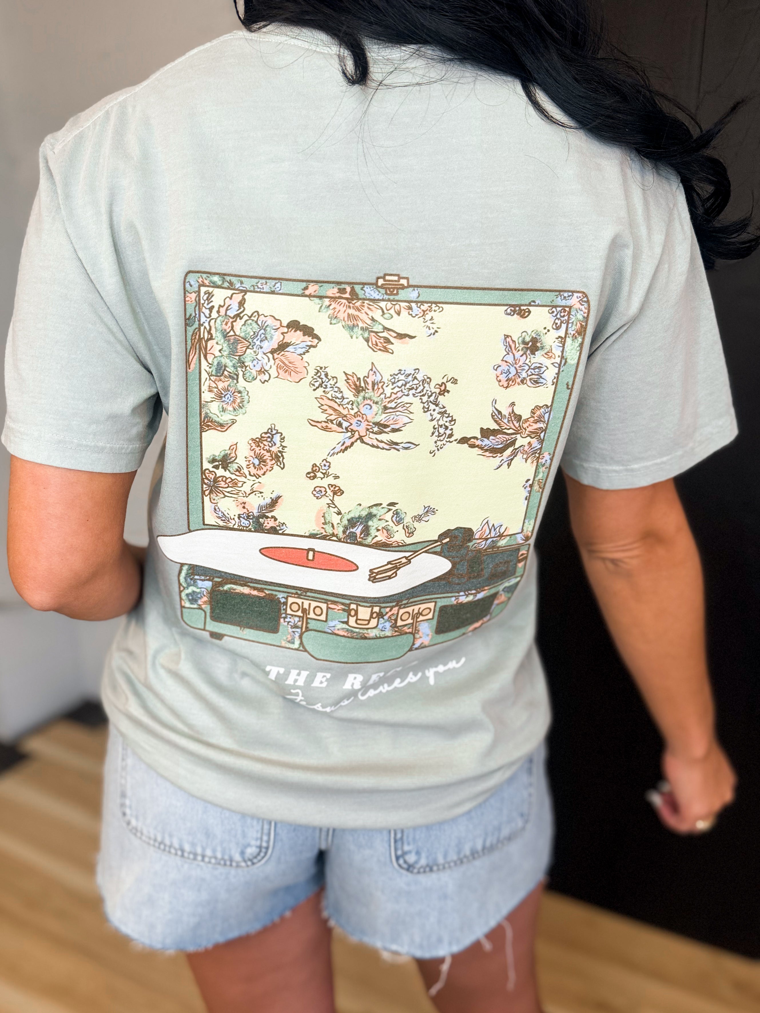 For The Record, Jesus Loves You Graphic Tee - Bay - Lace and Grace Boutique