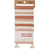 Whatever Spices Your Pumpkin Embroidered Kitchen Towel