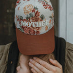 Embroidered Mother Floral Jacquard Hat - Lace and Grace Boutique