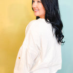 Sunny Days Daisy Embroidered Top - Cream - Lace and Grace Boutique