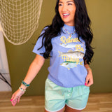 Rather Be Fishing Graphic Tee - Blue - Lace and Grace Boutique