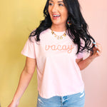 Vacay Knit Top - Pink/Sunkist - Lace and Grace Boutique