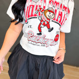 Ohio State Patch Detail Cropped Graphic Tee - White