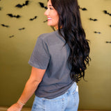 Be The Light Quilted Ghost Graphic Tee - Pepper
