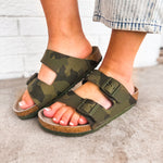 Birkenstock Arizona Soft Footbed Sandal - Desert Soil/Camo Green - Lace and Grace Boutique