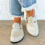 Birkenstock Boston Big Buckle Leather Clog - Amalfi Oyster