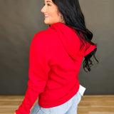 Ohio State Puff Letter Laced Up Hoodie - Red