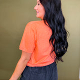 Boo Ghost Halloween Graphic Tee - Heather Orange