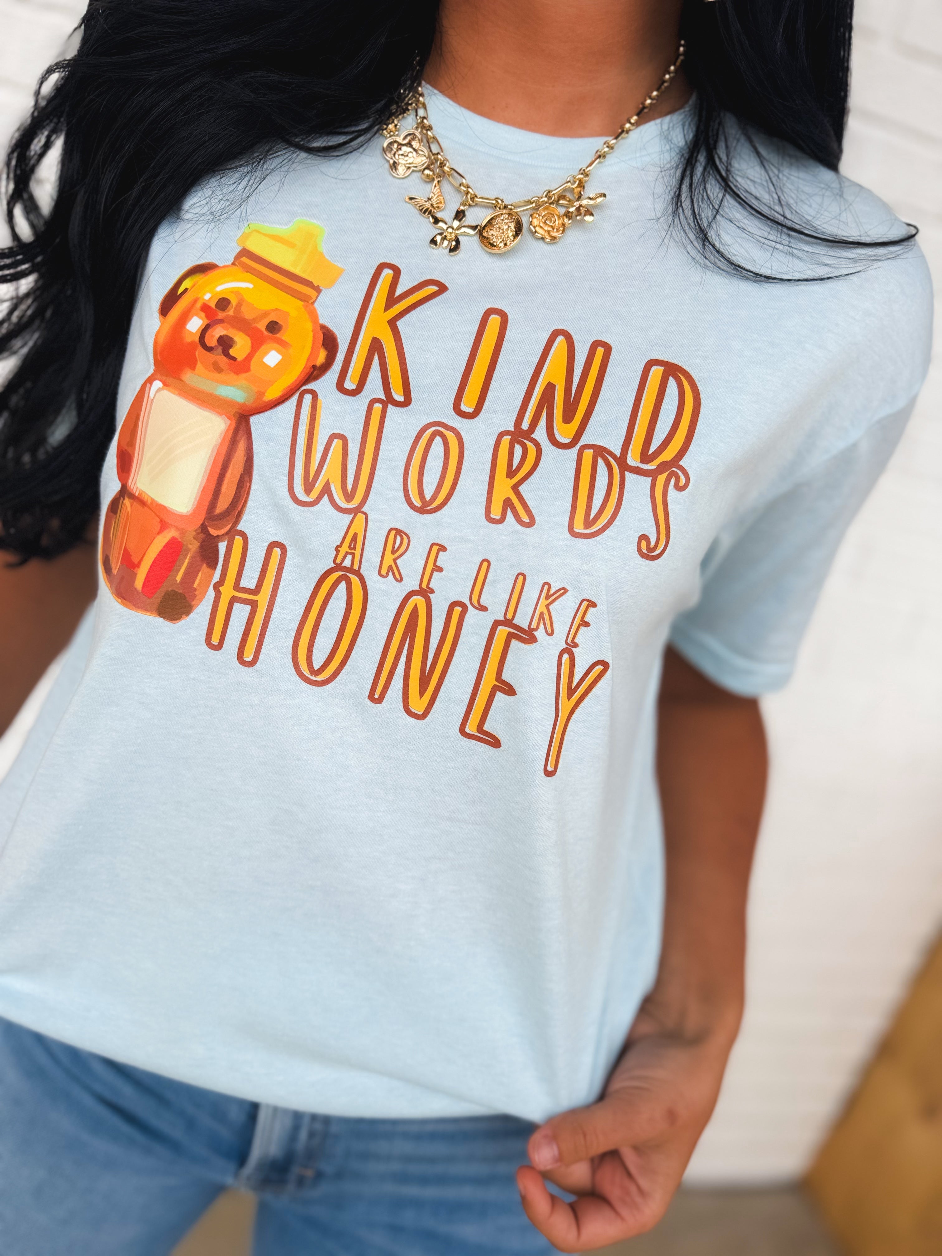 Kind Words Are Like Honey Graphic Tee - Lace and Grace Boutique