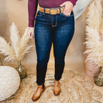 Raven High Rise Vervet Straight Jeans - Dark - Lace and Grace Boutique