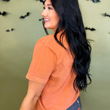 Floral Dancing Pumpkin Skeletons Graphic Tee - Yam