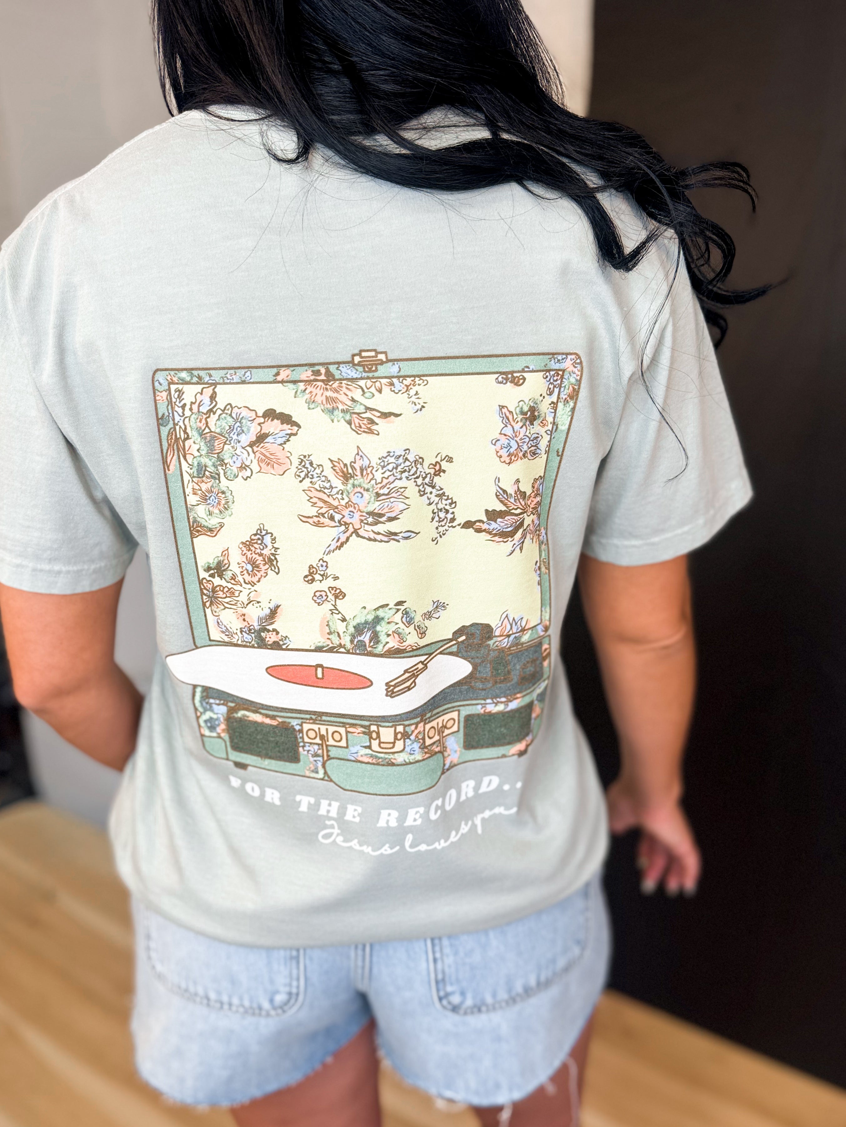 For The Record, Jesus Loves You Graphic Tee - Bay - Lace and Grace Boutique