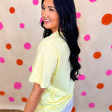 Oversized Crew Neck T-Shirt - Pale Yellow