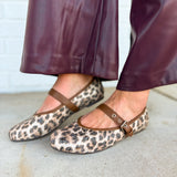 Jane Buckle Strap Printed Flat - Leopard