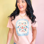 Tis So Sweet To Trust In Jesus Tee - Peach - Lace and Grace Boutique