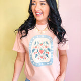 Tis So Sweet To Trust In Jesus Tee - Peach - Lace and Grace Boutique