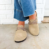Birkenstock Blair Suede Leather Clog - Taupe