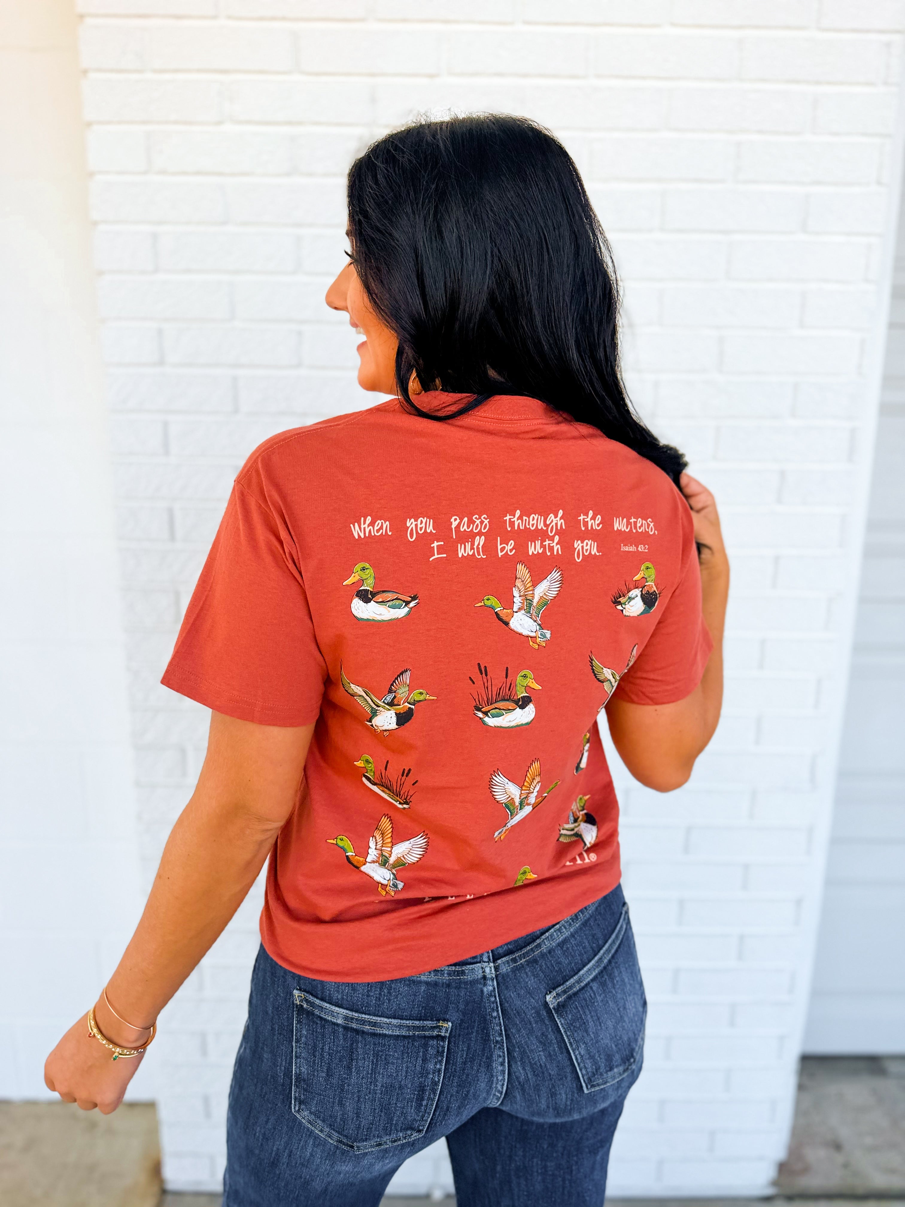 Simply Southern Mallard Graphic Tee - Rust - Lace and Grace Boutique