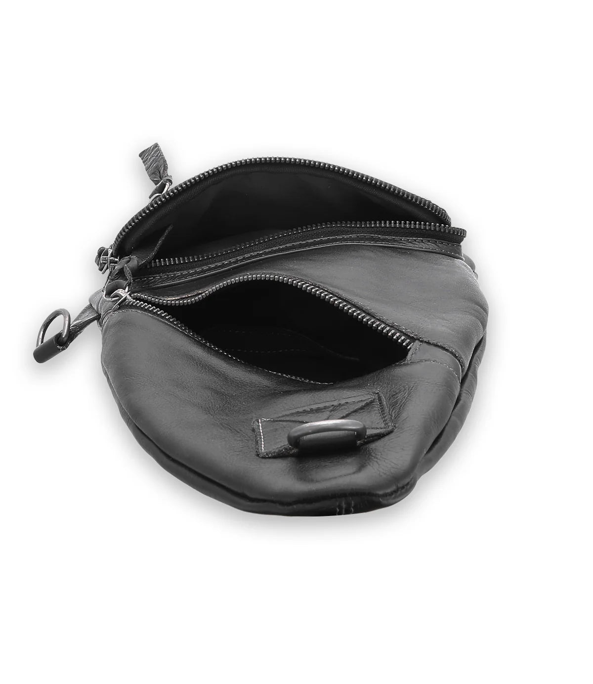 BedStu Andie Leather Sling Backpack - Black Rustic - Lace and Grace Boutique