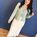 Floral Lace Midi Skirt - Cream - Lace and Grace Boutique