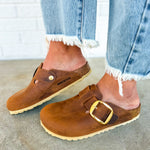 Birkenstock Boston Big Buckle Clog - Cognac - Lace and Grace Boutique