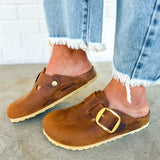 Birkenstock Boston Big Buckle Clog - Cognac - Lace and Grace Boutique