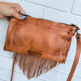 BedStu Silverrock Fringe Crossbody - Tan DD - Lace and Grace Boutique