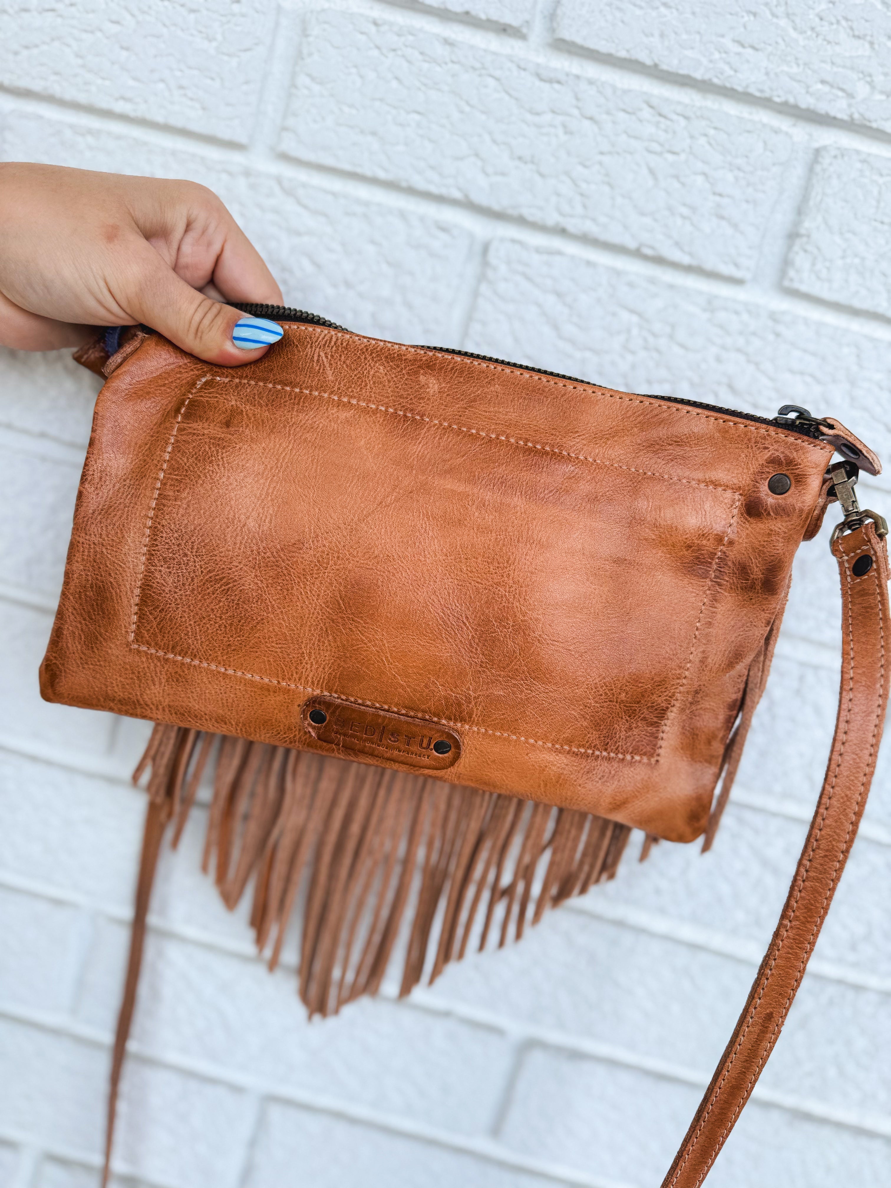 BedStu Silverrock Fringe Crossbody - Tan DD - Lace and Grace Boutique