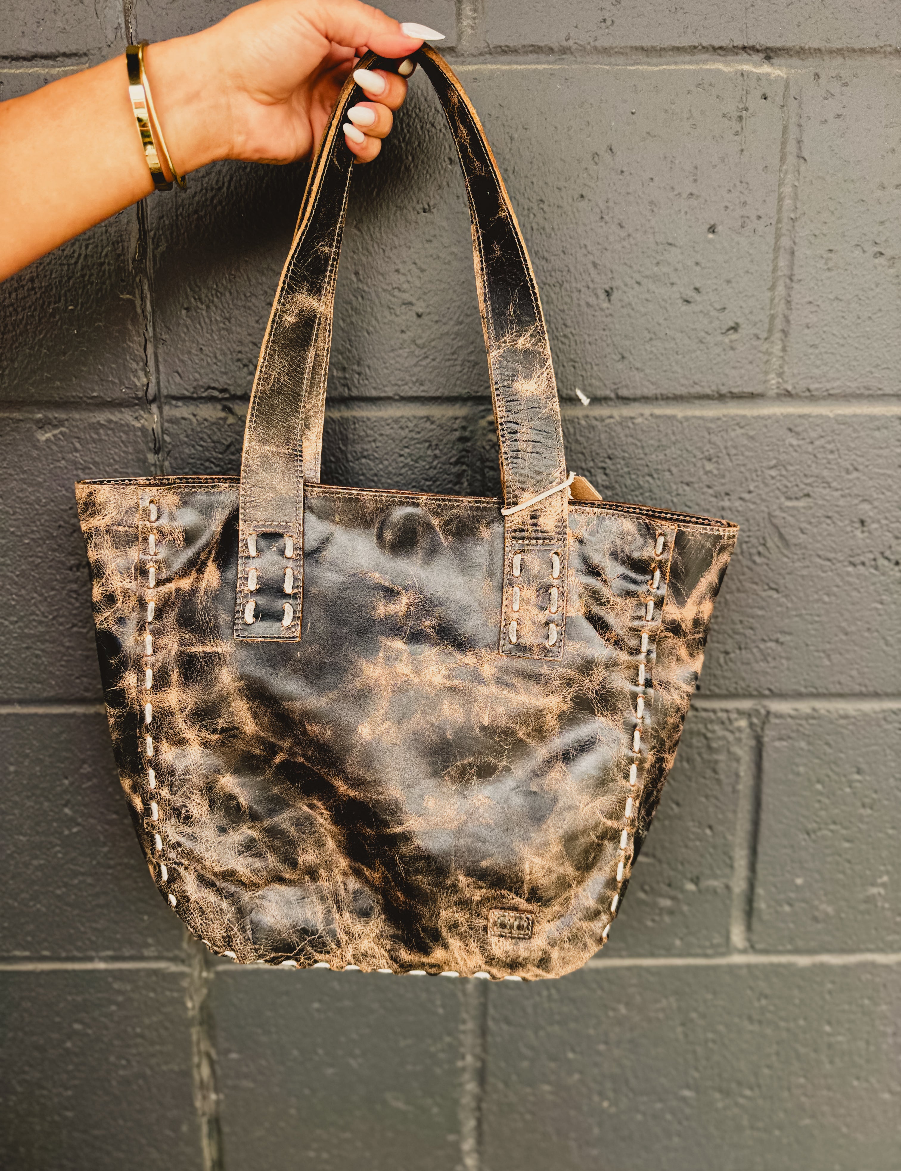 BedStu Stevie Tote Bag - Black Lux - Lace and Grace Boutique