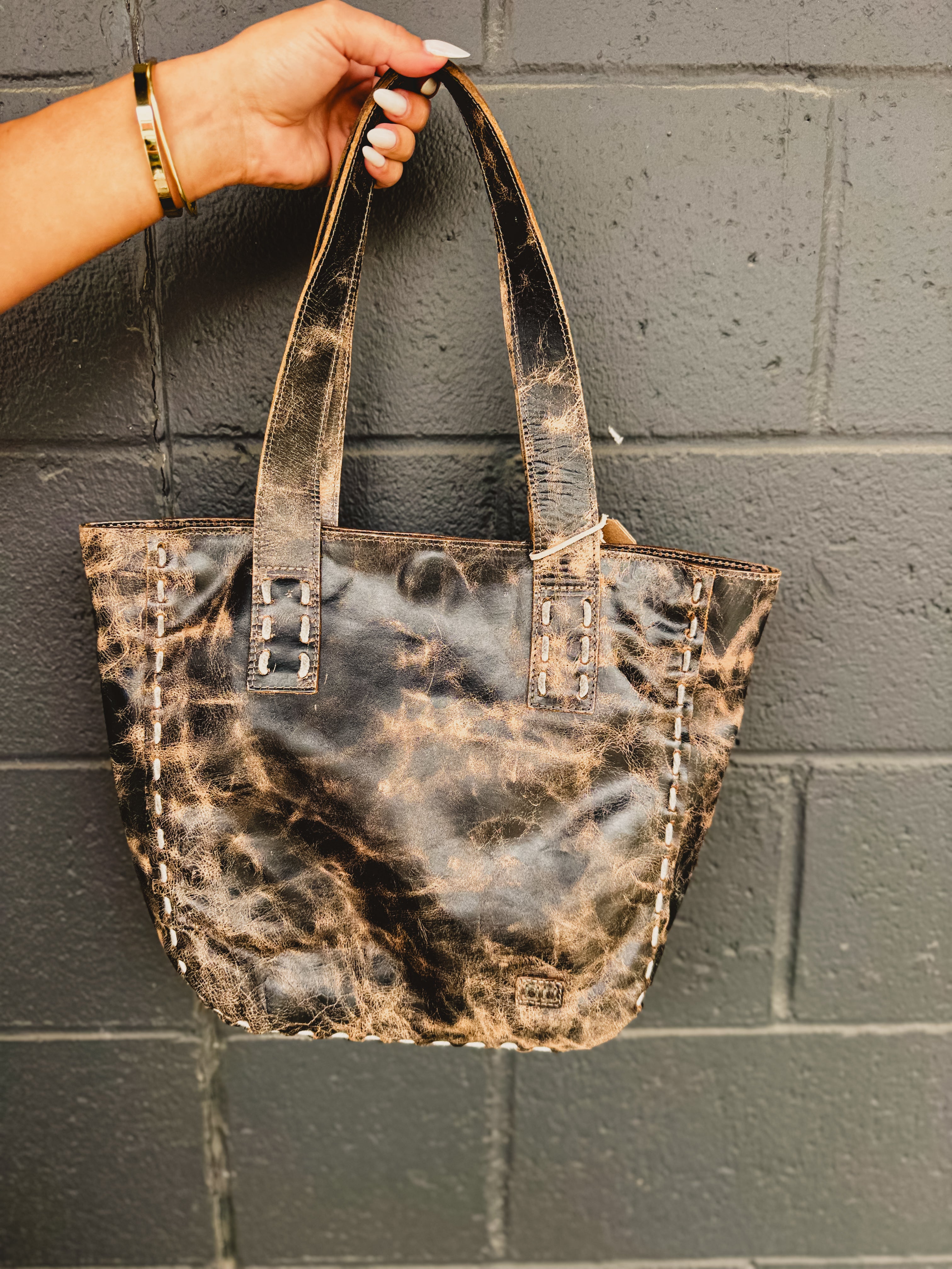 BedStu Stevie Tote Bag - Black Lux - Lace and Grace Boutique