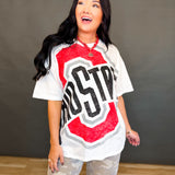 Ohio State Logo Oversized Tee - White