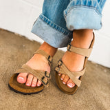 Birkenstock Franca Oiled Leather Sandal - Tobacco Brown - Lace and Grace Boutique