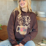 Natural Life Comfy Pocket Sweatshirt - Do it For You Brown - Lace and Grace Boutique