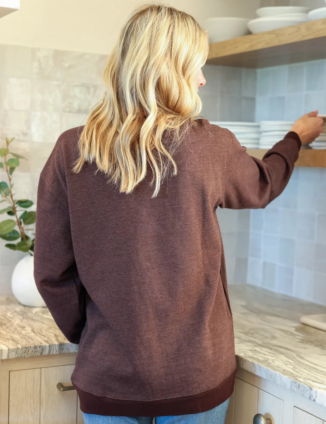 Natural Life Comfy Pocket Sweatshirt - Do it For You Brown - Lace and Grace Boutique