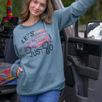 Natural Life Comfy Pocket Sweatshirt - Let's Just Go Indigo - Lace and Grace Boutique