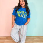 Favorite Parent Graphic Tee - Blue/Yellow - Lace and Grace Boutique