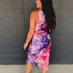 One Shoulder Asymmetrical Pleated Maxi Dress - Lilac Rose - Lace and Grace Boutique